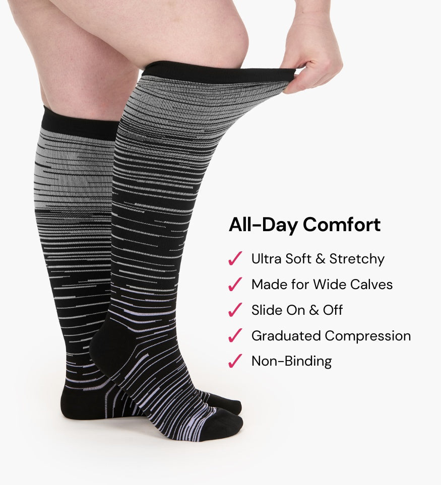 Prosox™ Advanced Wide Compression Socks (Stripes)