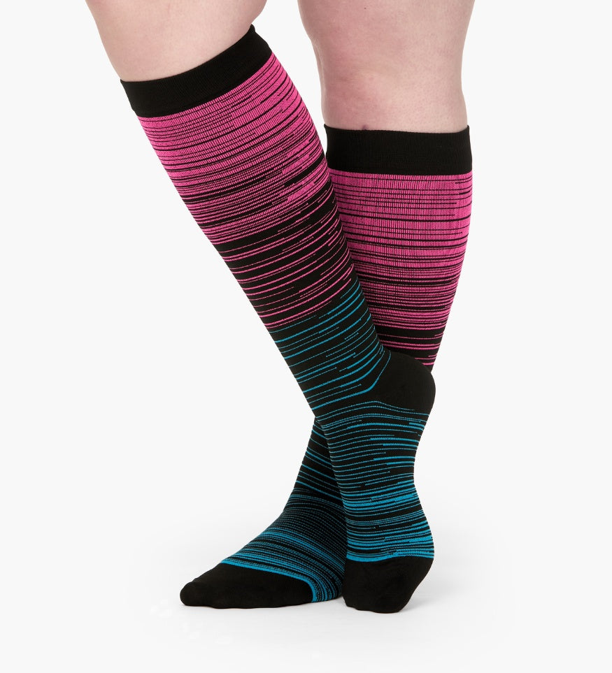 Prosox™ Advanced Wide Compression Socks (Stripes)