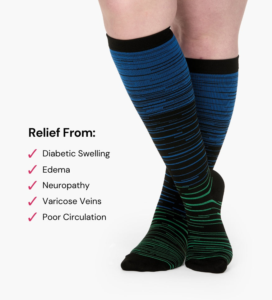 Prosox™ Advanced Wide Compression Socks (Stripes)